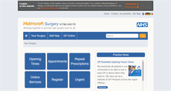 Desktop Screenshot of holmcroftsurgery.nhs.uk