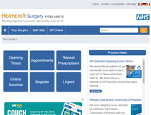 Tablet Screenshot of holmcroftsurgery.nhs.uk